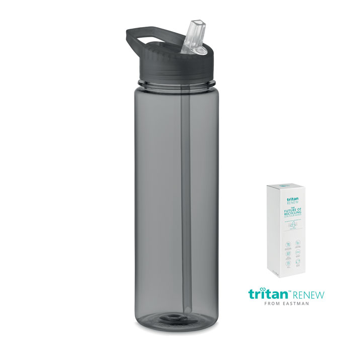 Gourde personnalisable 650ml BAY Tritan Renew™ gris transparent
